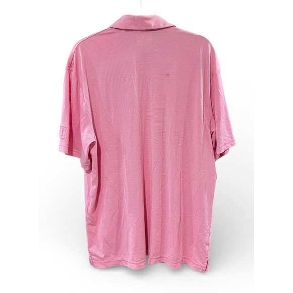 PGA TOUR Pink Geometric Print Golf Polo Shirt Men's XL Performance - Picture 4 of 7
